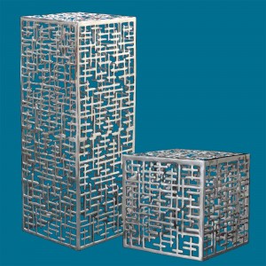 Matrix Säule Aluminium massiv 38x39cm, Höhe wählbar